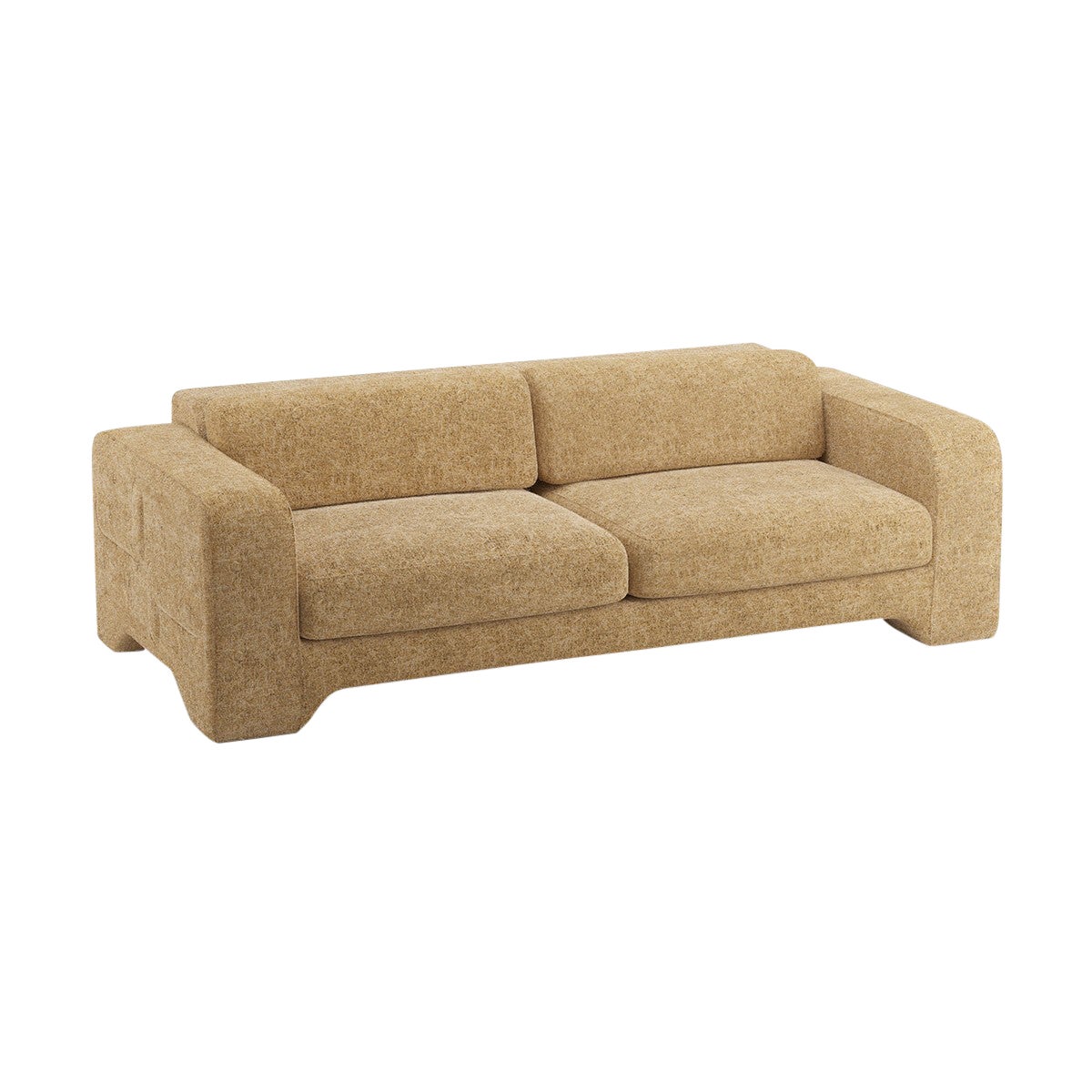Popus Editions Giovanna 2.5 Seater Sofa in Ocher London Linen Fabric For Sale