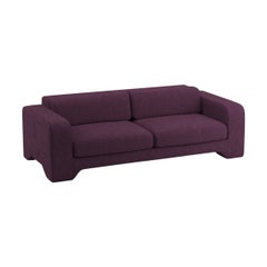 Popus Editions Giovanna 2.5 Seater Sofa in Eggplant Megeve Fabric Knit Effect