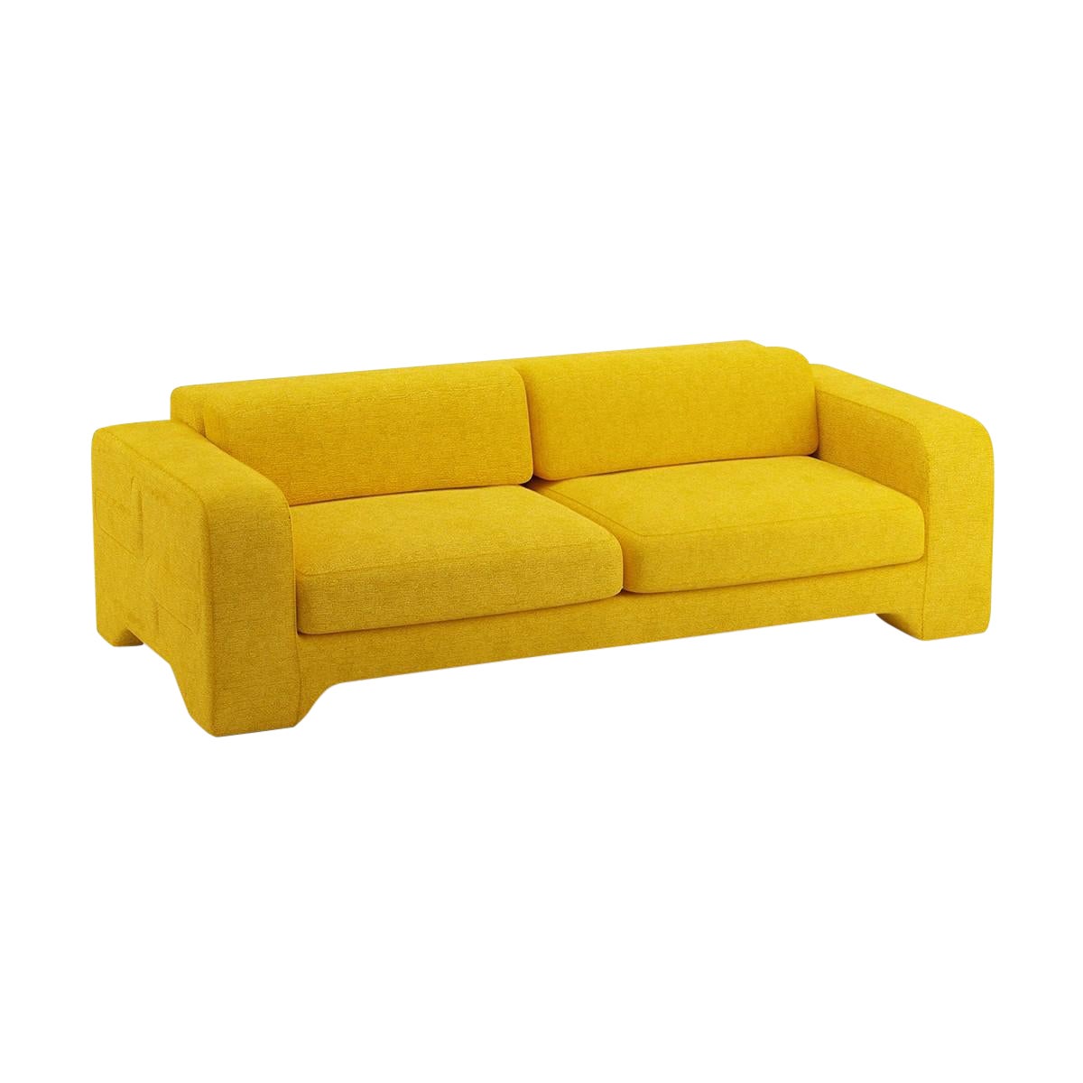 Popus Editions Giovanna 2.5 Seater Sofa in Corn Megeve Fabric with a Knit Effect