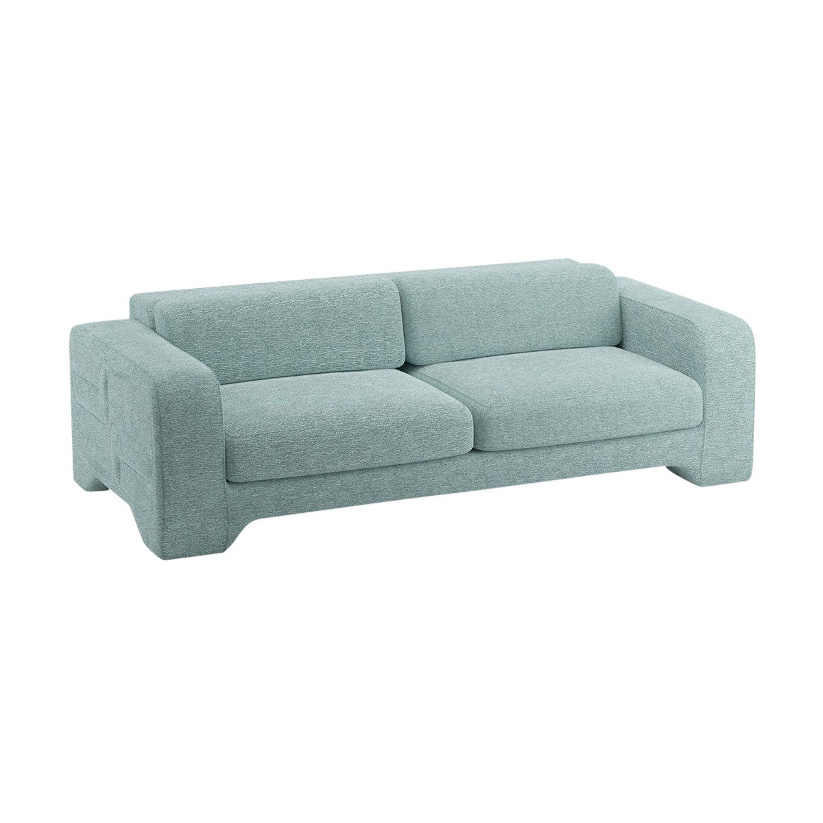 Popus Editions Giovanna 2.5 Seater Sofa in Mint Megeve Fabric with a Knit Effect For Sale