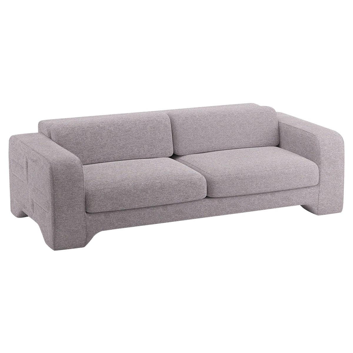 Popus Editions Giovanna 2.5 Seater Sofa in Mouse Megeve Fabric with Knit Effect
