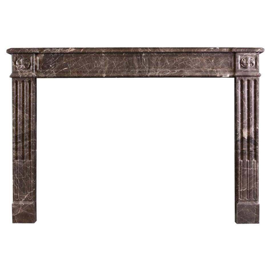 French Marble Fireplace in the Louis XVI Style, 18th Century For Sale