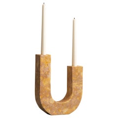 'Arco' Candle Holder Red Marble