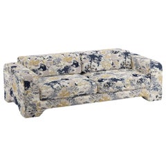 Popus Editions Giovanna 2,5 Seater-Sofa aus indigoblauem Marrakesch-Jacquard-Stoff