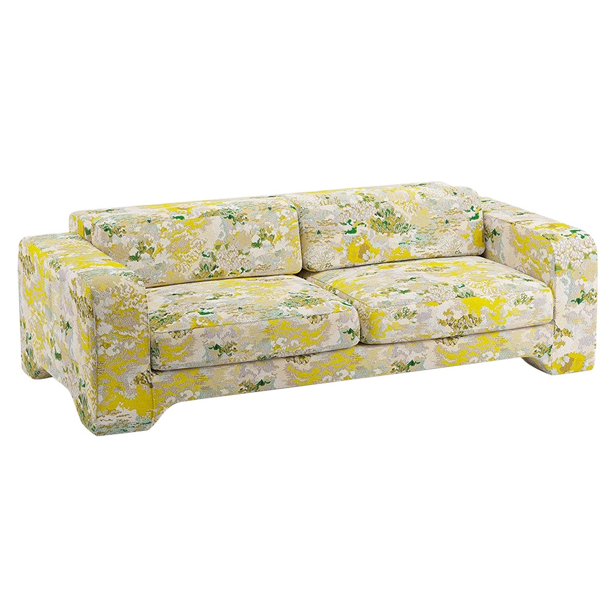 Popus Editions Giovanna 2.5 Seater Sofa in Citrine Marrakech Jacquard Fabric For Sale