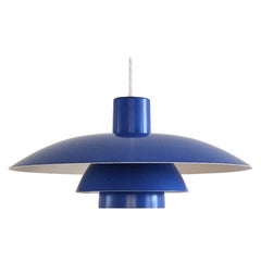 Lampe  suspension PH 4/3 bleue de Poul Henningsen pour Louis Poulsen, Danemark, annes 1960