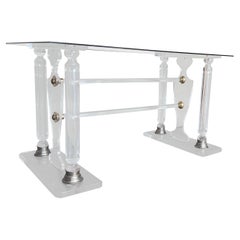 Lucite Console or Dining Table in the Manner of Karl Springer