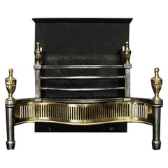 Antique A Brass and Steel Firegrate, 19th Century