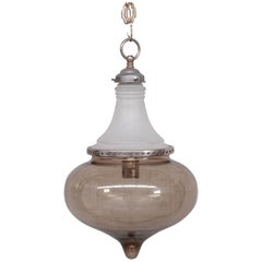 Vintage Two Tone French Pendant Light