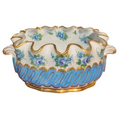20th Century, French, Hand Painted Floral Decorated Serving Bowl by Limoge