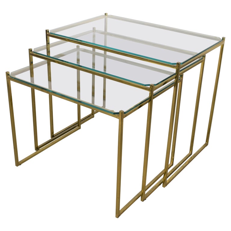 Italian nesting or stacking tables, 1970s For Sale at 1stDibs