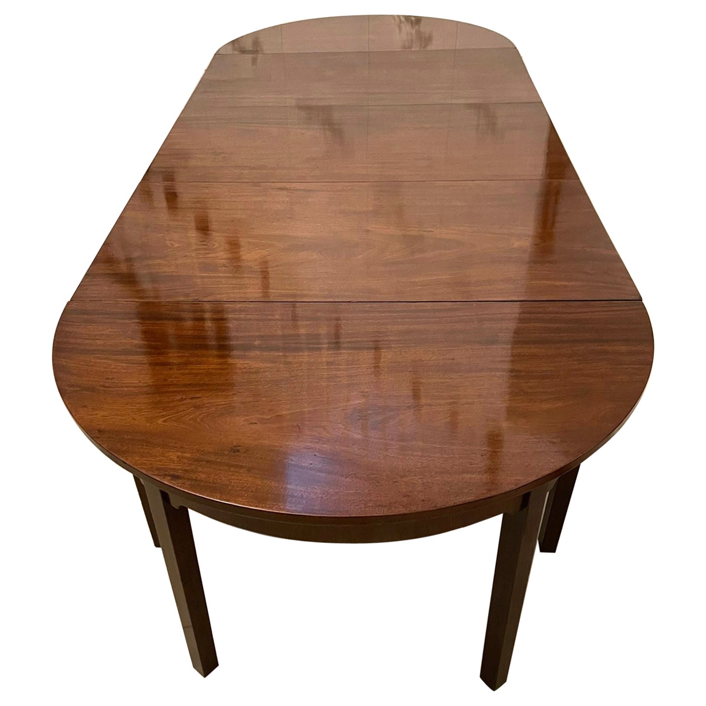 Outstanding Quality Large Antique Figured Mahogany Metamorphic Dining Table For Sale