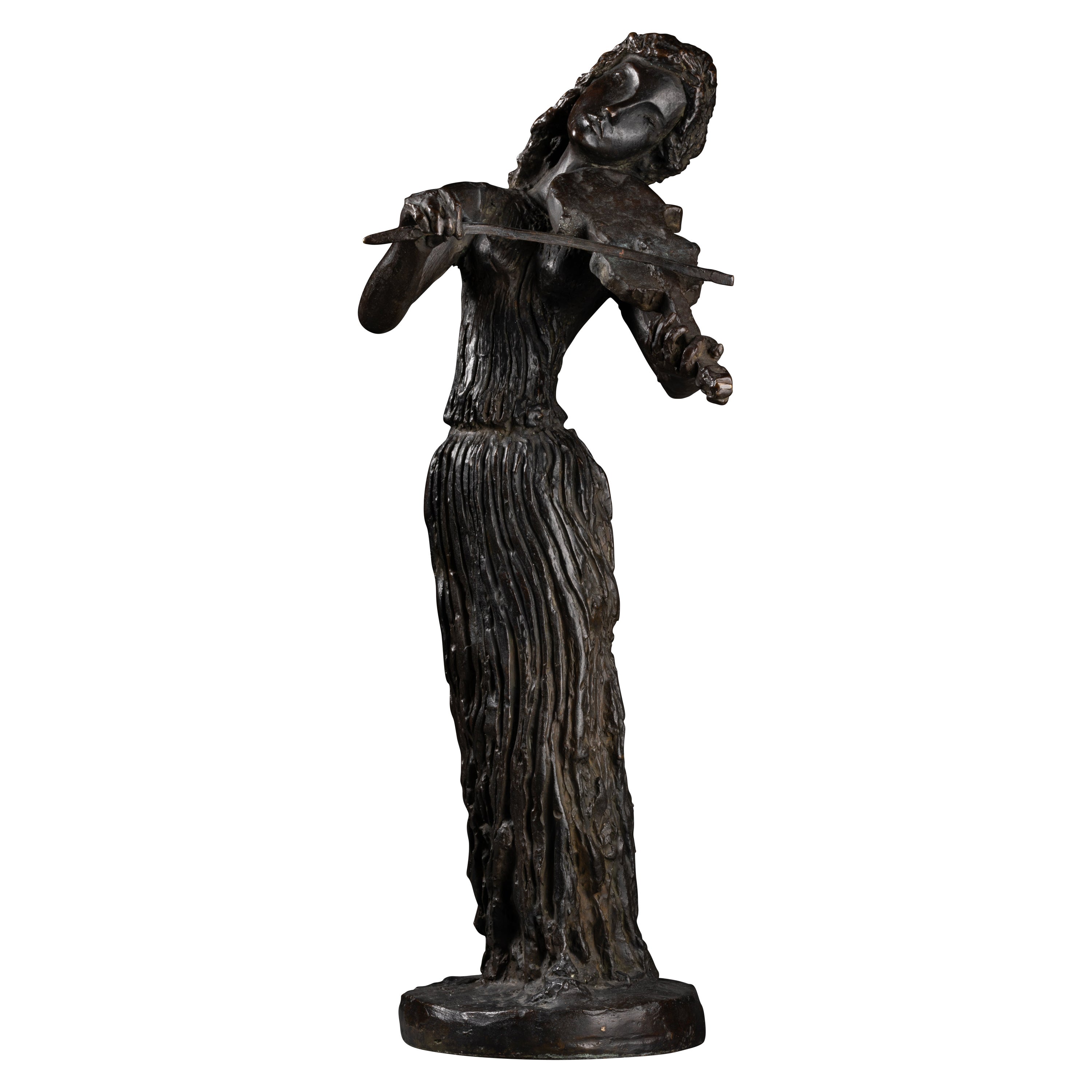 Apel.Les Fenosa, "Violoniste", Epreuve Originale en Bronze Numéroté, 1946 in vendita