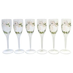 Bicchieri flutes da champagne Perrier-Jouet Art Nouveau, set di 6 bicchieri
