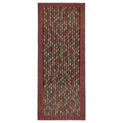 Kilim tribale persiano vintage con motivo geometrico policromatico di Rug & Kilim