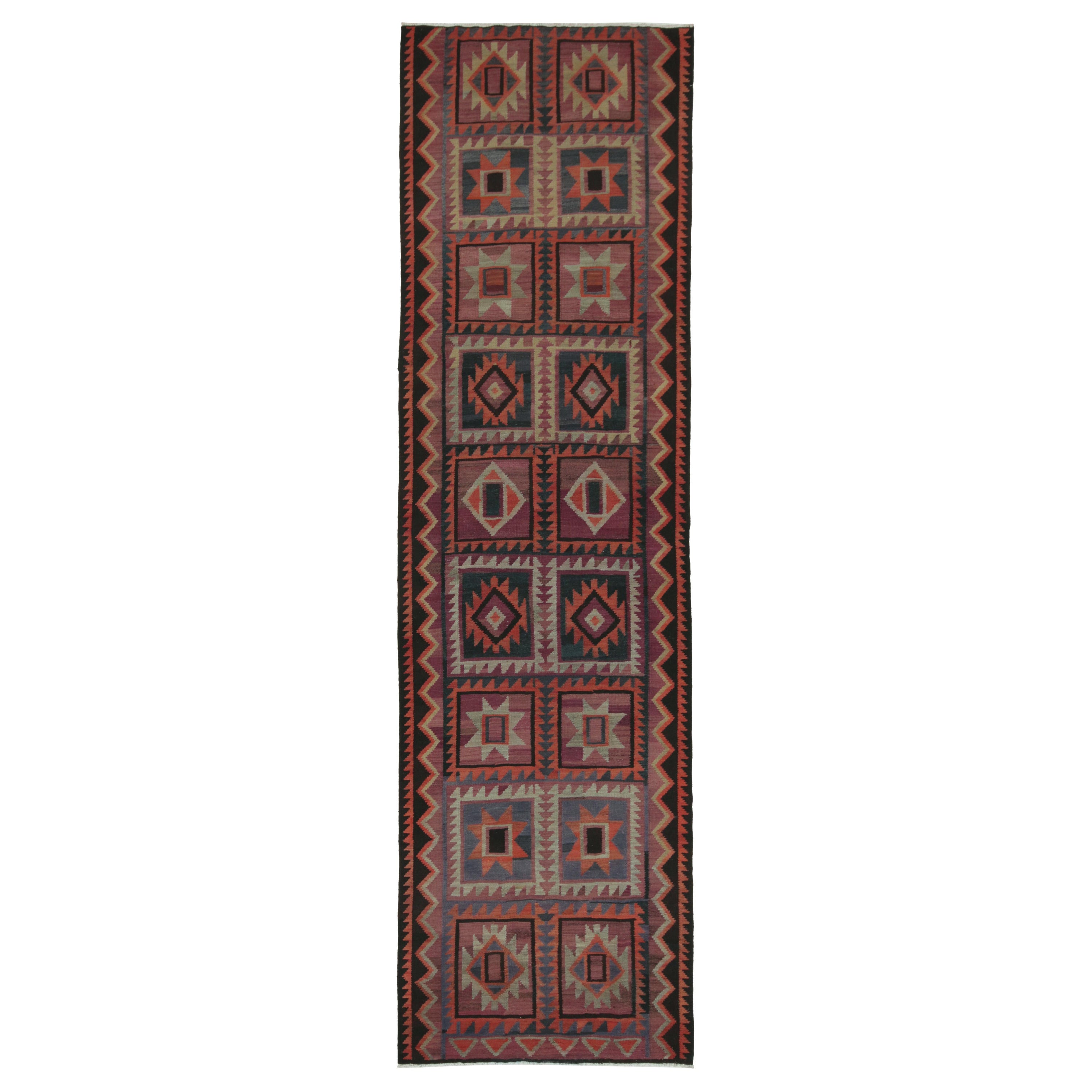 Shahsavan Persischer Kelim in Lila mit geometrischen Mustern von Teppich & Kilim