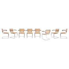 Ensemble de 8 chaises Cesca vintage par Marcel Breuer, 1970