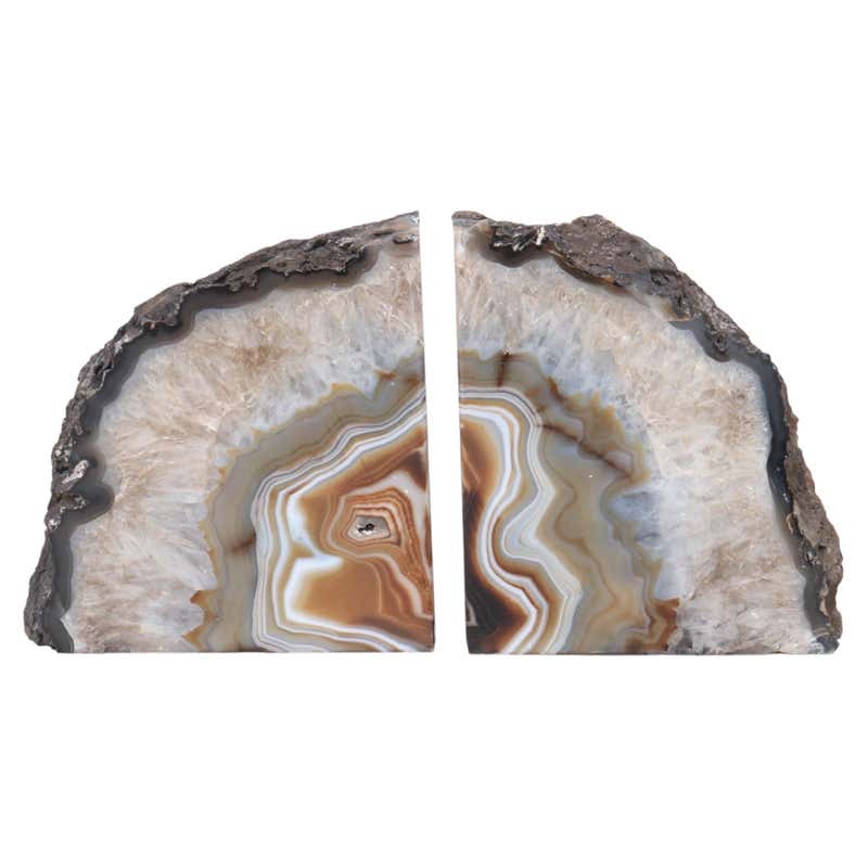 Pair of Massive Vintage Geode Bookends For Sale at 1stDibs