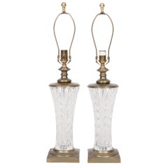 Waterford Crystal Table Lamps, a Pair