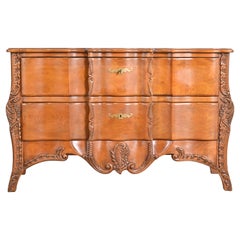 Retro John Widdicomb French Provincial Louis XV Cherry Commode or Chest of Drawers