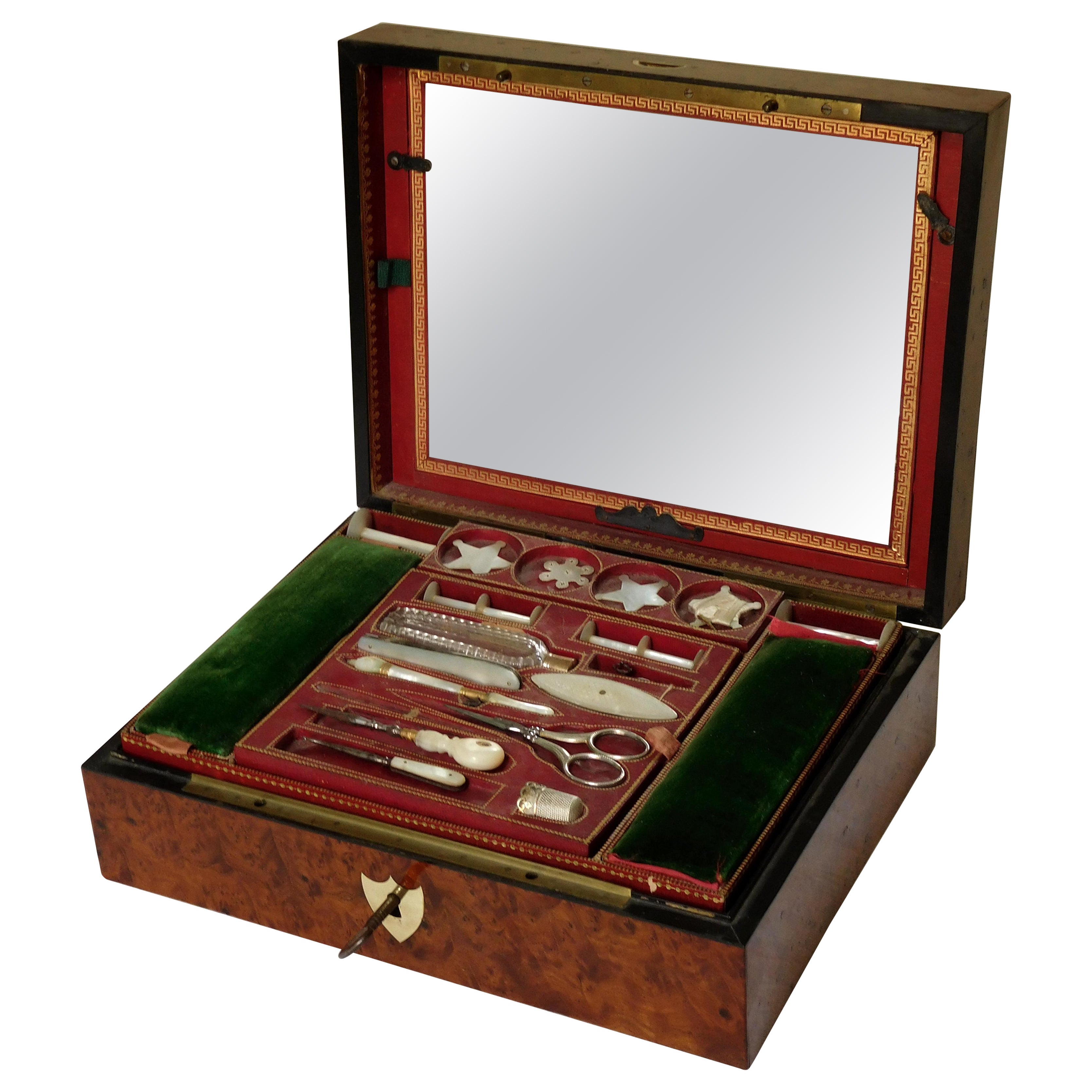 Empire Travel Sewing & Writing Set, France, Early 19th Century, circa 1815 For Sale