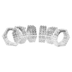 German Crystal Napkin Rings, Set of 6