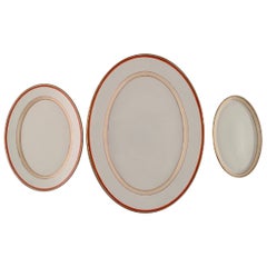 Plateau et deux plats « The Spanish Pattern » de Christian Joachim, Royal Copenhagen