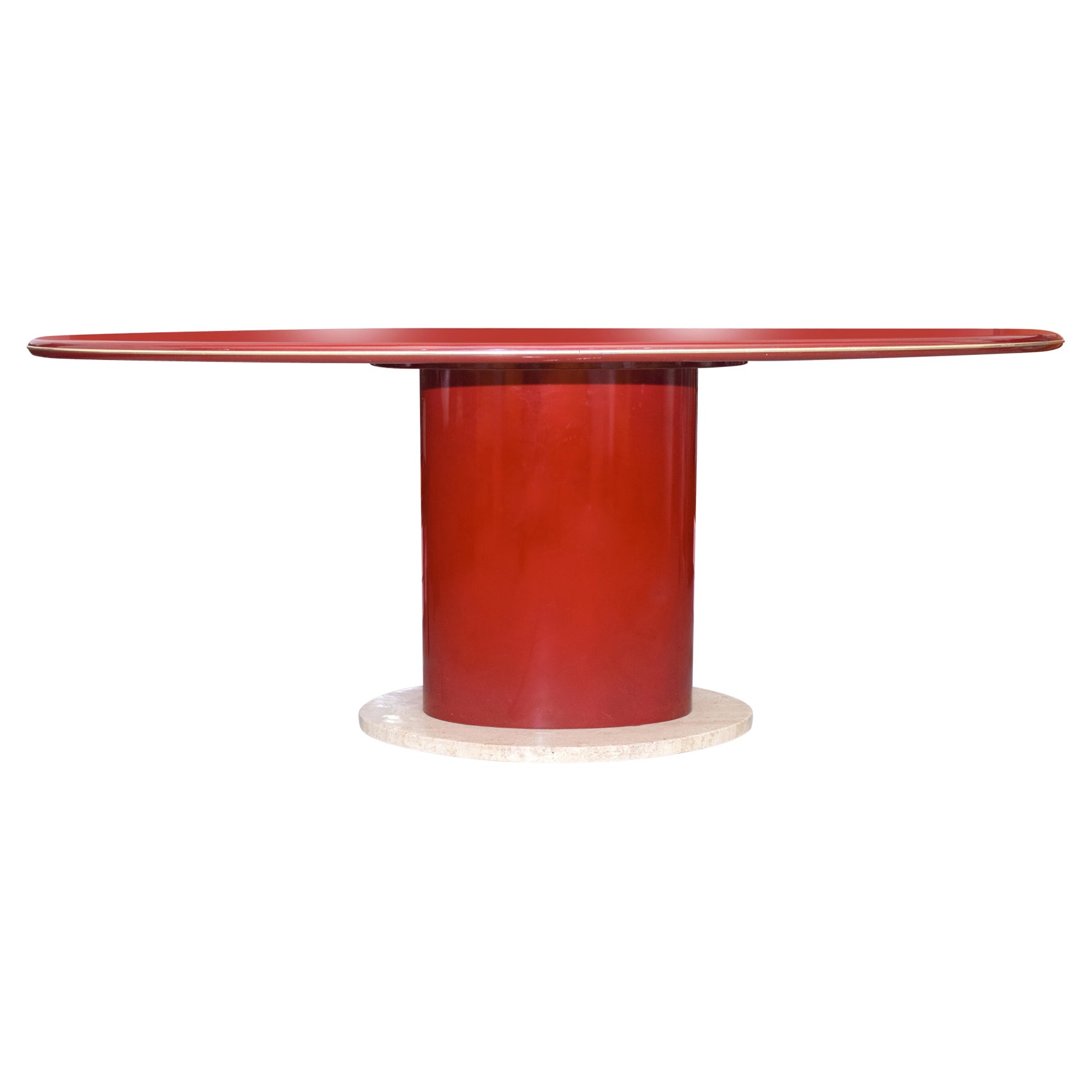 Red Marble Table by Cini Boeri Italy, 1980s