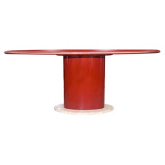 Red Marble Table by Cini Boeri Italy, 1980s