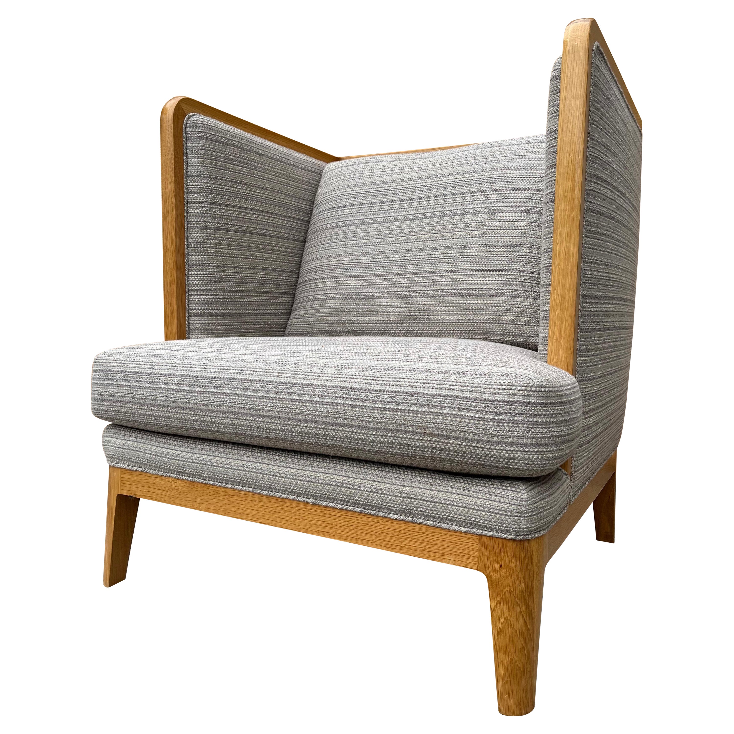 Contemporary 21st Century Upholstered Wingback Lounge Chair For Sale