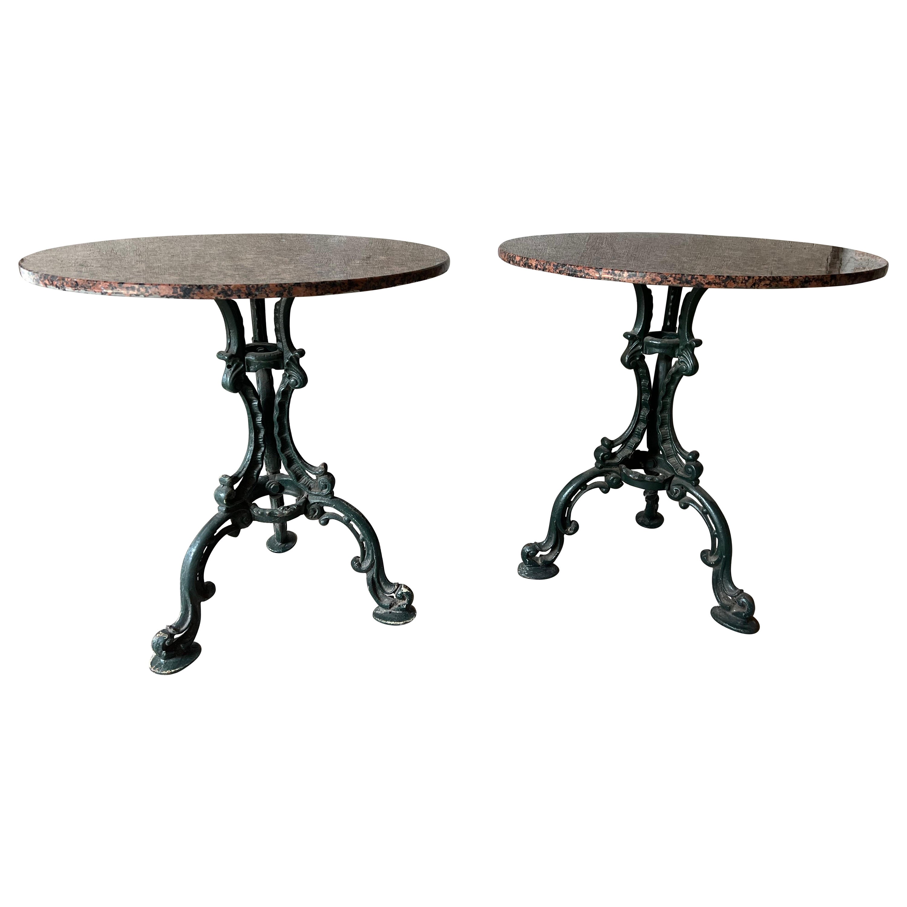 c.1950 French Bistro Table Paired w/ Bamboo Chairs at 1stDibs french