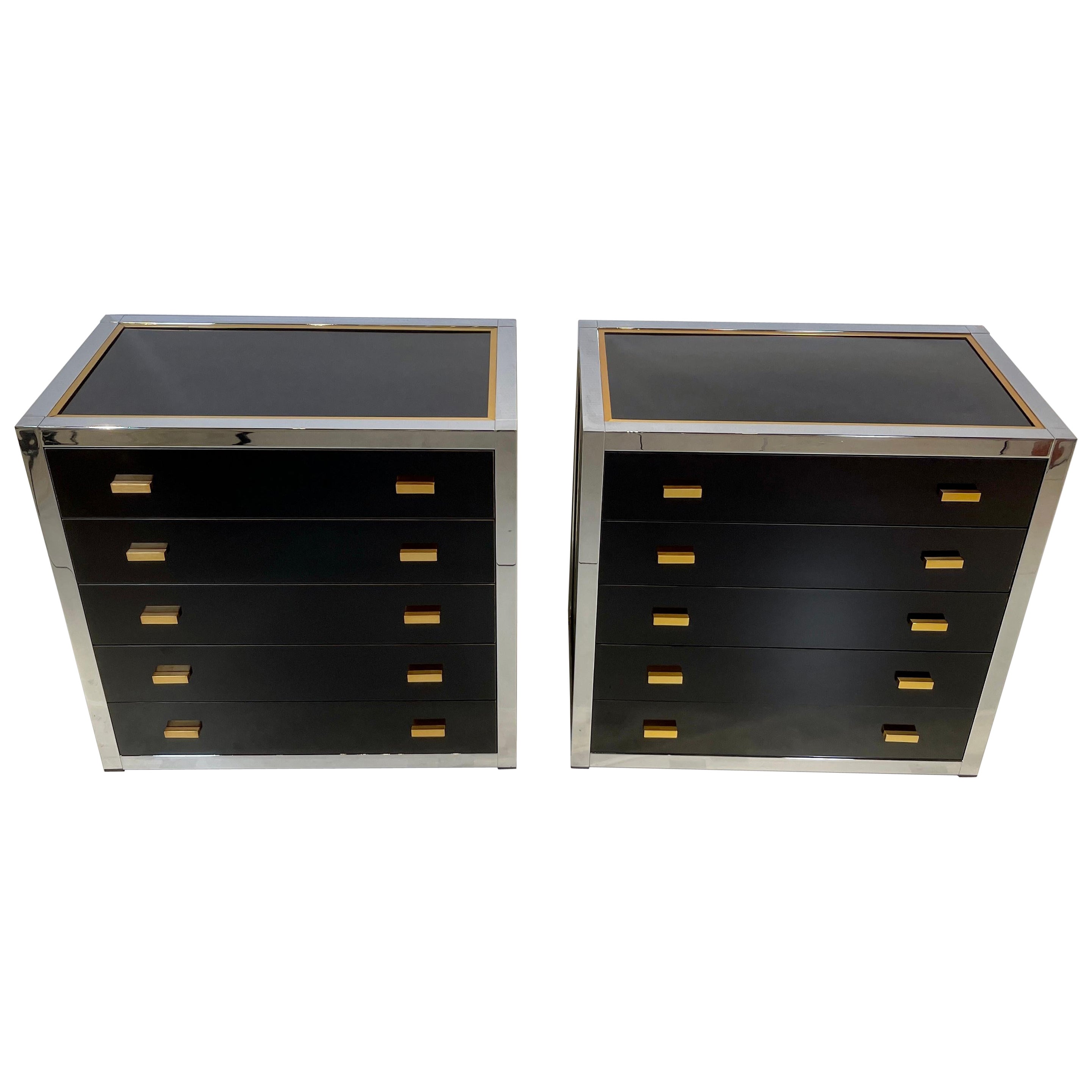 Pair of Commodes by Maison Jansen For Sale