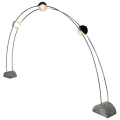Large a.R.D.I.T.I. Sormani Floor Lamp Model 'Ponte' in Marble and Metal 1970