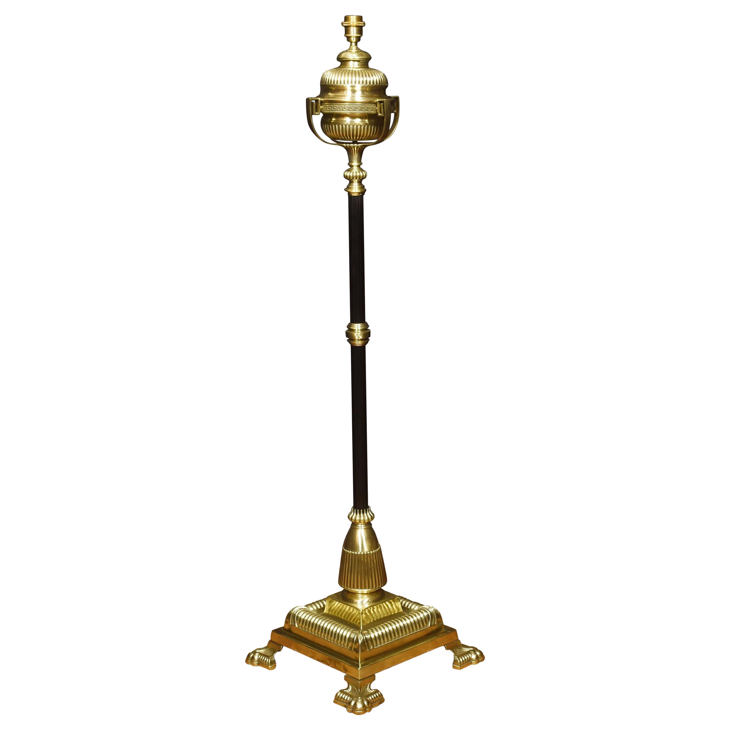 Brass Standard Lamp For Sale