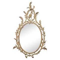 Carved Oval Wall Mirror