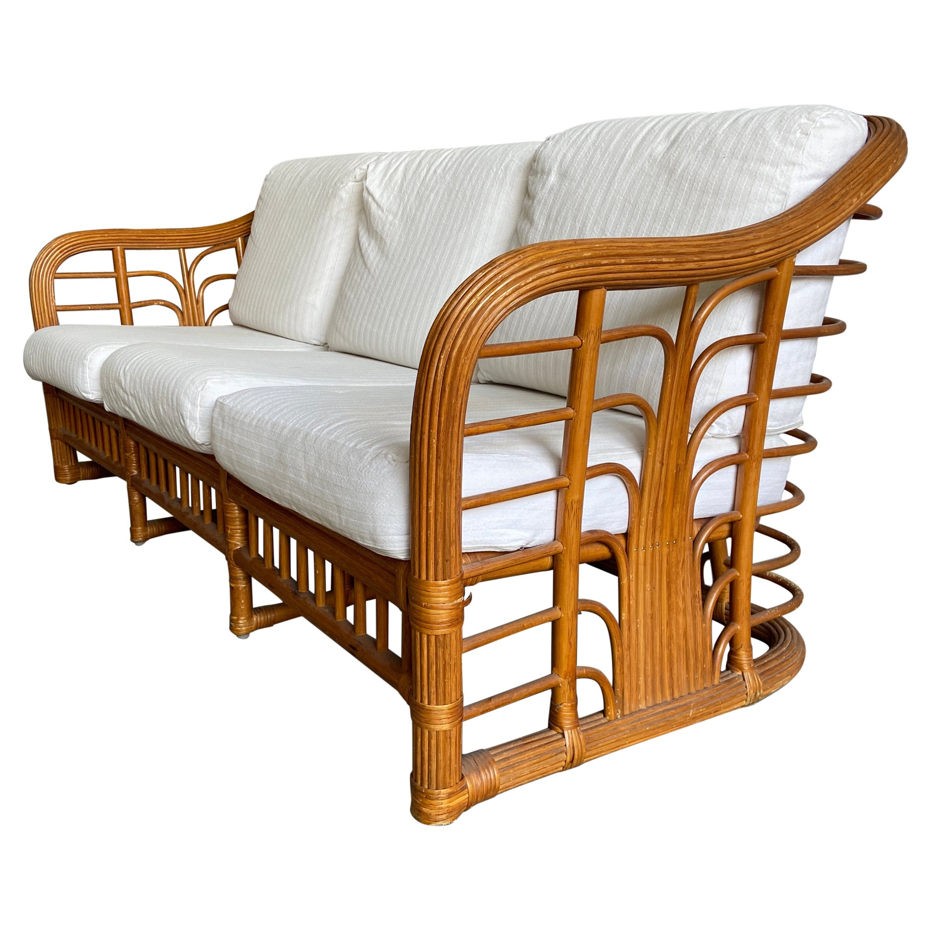 Mid-Century Modern Italian Bamboo Sofa by Vivai del Sud, 1970s For Sale