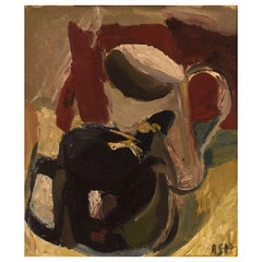 Gösta Asp, Oil on Canvas, Modernist Still Life