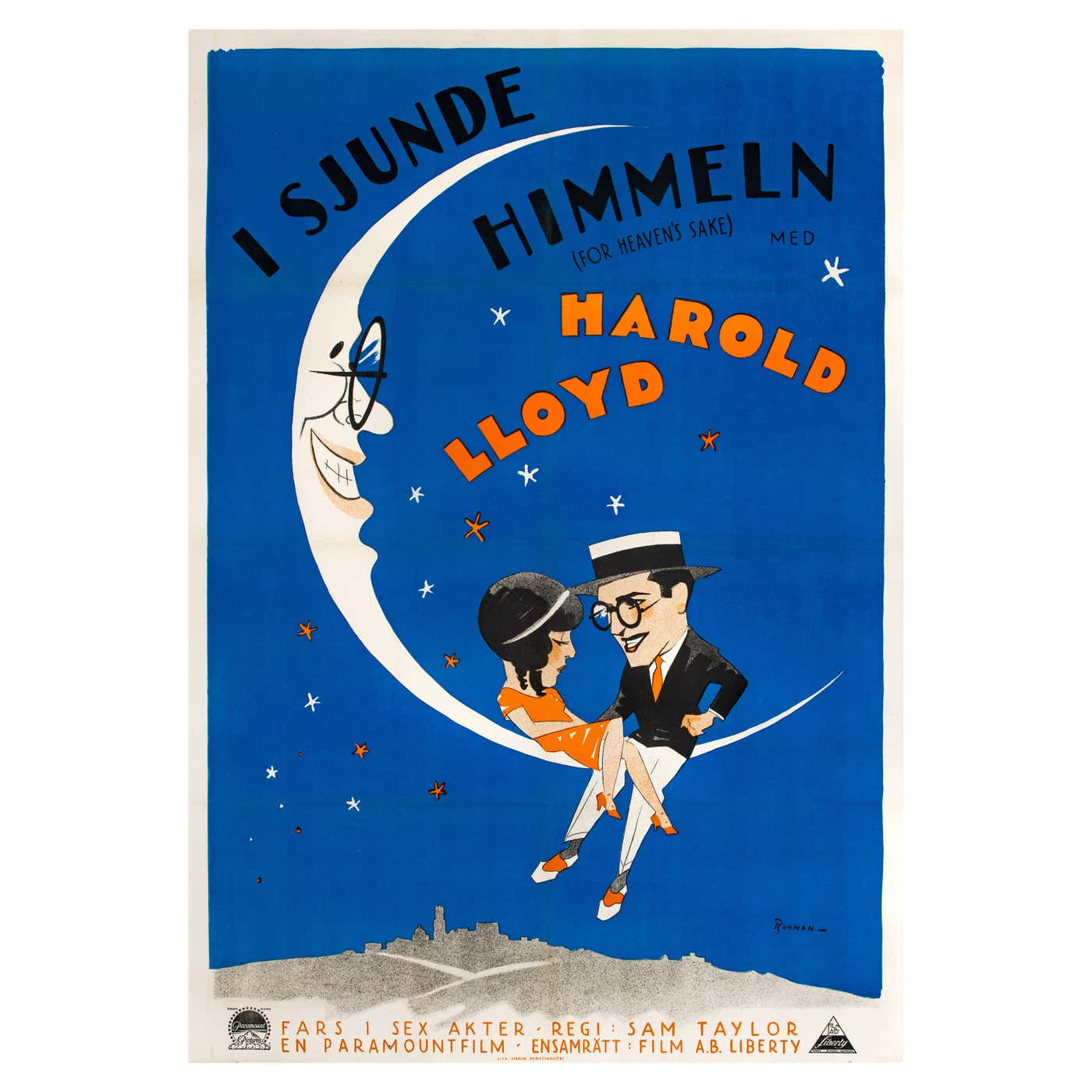 'For Heaven's Sake' Original Vintage Movie Poster by Eric Rohman ...