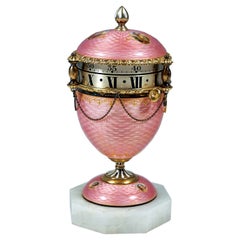 Silver Guilloche Enamelled 'Circle Tournant' Timepiece, Swiss, ca 1890