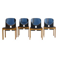 Afra and Tobia Scarpa Set of Four 121 Chairs by Cassina, 1960s, Italy 