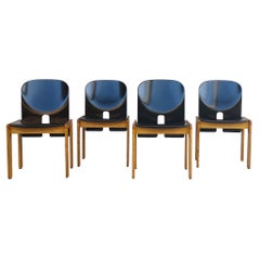 Afra & Tobia Scarpa Set of Four 121 Chairs by Cassina 1960s Italy