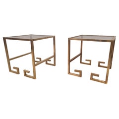G shape Pair of Side Tables from Belgo Chrom