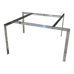 1970er Chrom Couchtisch Sockel nach Poul Kjaerholm Pk61 Dänemark