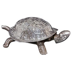 Antique Silver Tortoise Table Bell