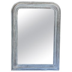 Antique French Louis Philippe Mirror w/ Distressed Finish