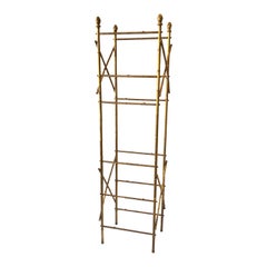 Faux Bamboo Gilt Metal Etagere