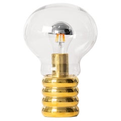'Bulb Brass' Hand Blown Murano Crystal Glass Table Lamp in Brass for Ingo Maurer