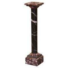 19th Century French Napoleon III Variegated Marble "Selette" Pedestal Table