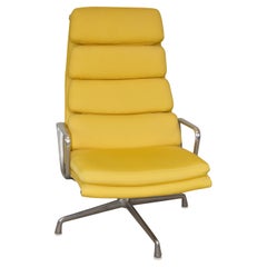 Vintage Eames Soft Pad Chair, Executive Height in Yellow for Herman Miller