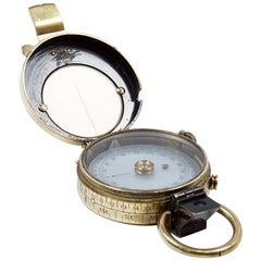 British WWI Marching Compass with Leather Case by Negretti and Zambra, London